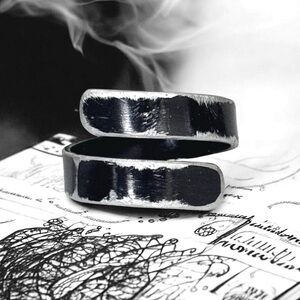 5 For $25💫Alternative Black Aluminum Coiled Ring